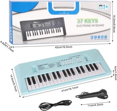 China 16 Key Demos 37 Musical Instrument Electric Piano Keyboard Organ With Microphone Kids Educational Toys for sale