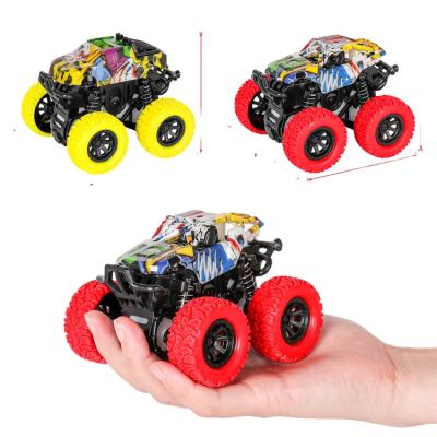 China New Product Shock Proof Spring Toy Vehicles Inertial And Mini Monster Truck Inertia Power Push Toys Kids Plastic Friction Cars for sale