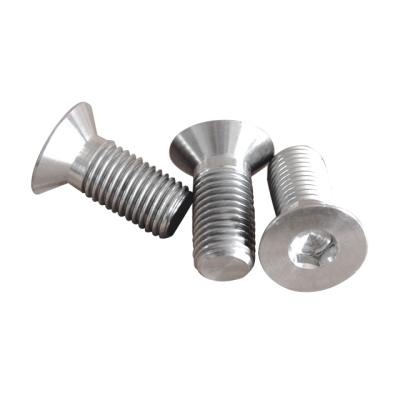 China Pure Titanium And Titanium Alloy GR5 M4x14 Titanium Head Flat Screw Bolts for sale