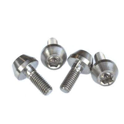 China M6x15 Titanium Alloy Cylindrical Head Bolt Titanium Screw For Bicycle Stem Disc Brake Caliper Brake Fixing Bolt for sale