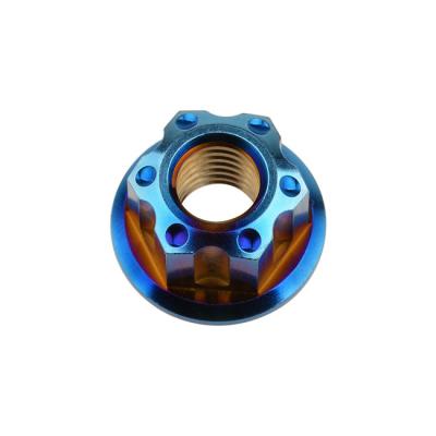 China Heavy industry titanium GR 5 hex m6x1.0 flange nut for sale