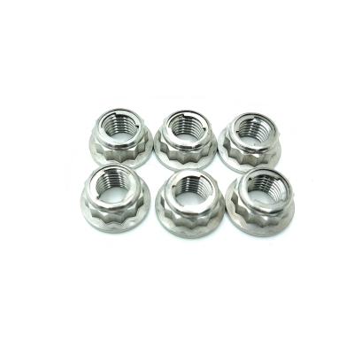 China Automotive industry titanium 12pt lock nut m7 m8 m10 gr5 for sale