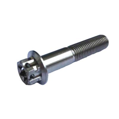 China Car 12 Point Titanium Flange Head M7*32 Wheel Hub Bolt Screw for sale