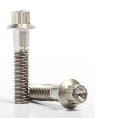 China Titanium 12 Point Flange Titanium Head M7*32 Wheel Hub Bolt Screw for sale