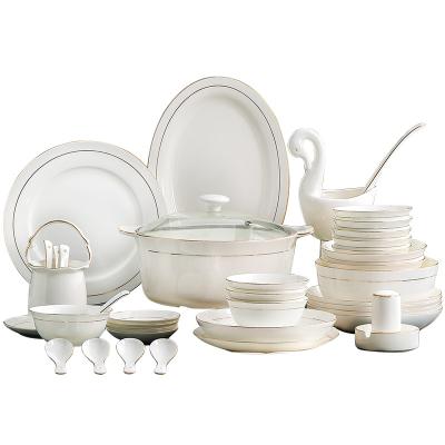 China Sustainable And Indelible Modern Luxury Great Value Long Lasting Whiter Light Porcelain Dinnerware for sale