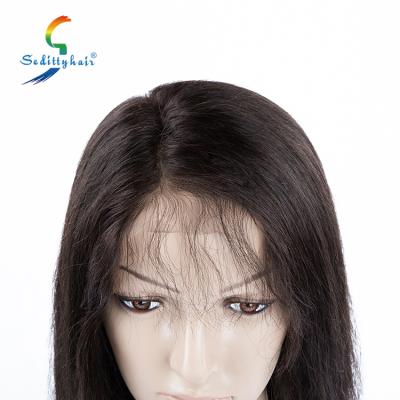 China No Tangle Wholesale Human Hair Wigs Vendor Virgin Hair Black Hair 360 Lace Frontal Wig for sale