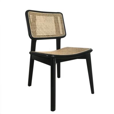 China Other Luxury Real Ash Wood Natural Indonesian Rattan Dining Patio Chair for sale