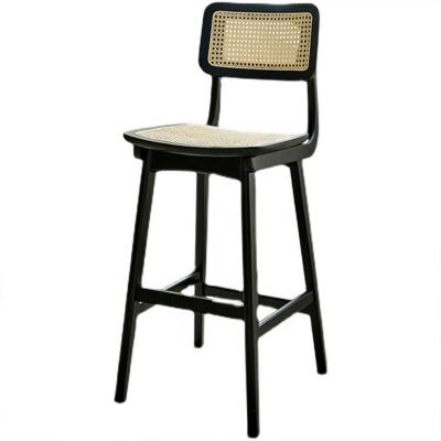 China Other restaurant bar stool patio real rattan weaving chair for sale