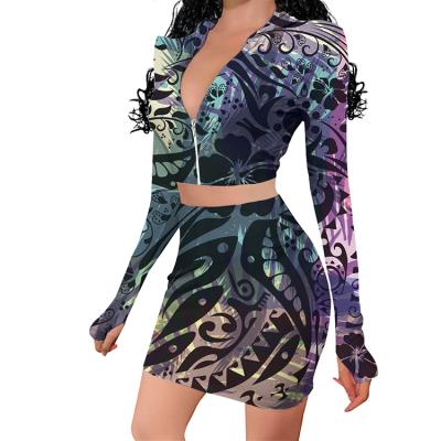 China QUICK DRY QUICK DRY Tribal Neon Progressive Women's Bodycon Dresses Hawaii Dresses Long Sleeve Tops Change Long Set For Women for sale