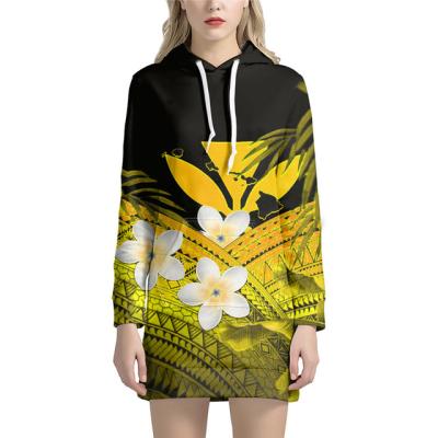 China Polynesian Tunic Dress Polynesian Tunic Hawaiian Kanaka Maoli Sweatshirt Anti-pilling Pockets Pullover Sweater Pattern Hoodie Dress for sale