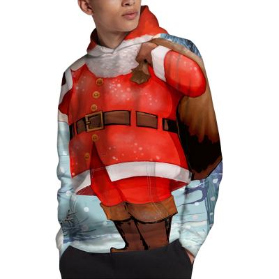 China Wholesale Fashion Anti-wrinkle Christmas Tree Printing Mens Hoodies Sweater To Customize Your Design Standard Oversized Men's Pullover HoodieFa for sale