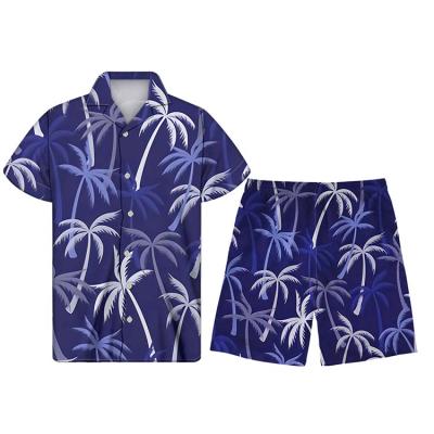 China QUICK DRY Mens 2 Piece Set Hawaiian Casual Shirts Plus Size Shirts And Blouses for sale