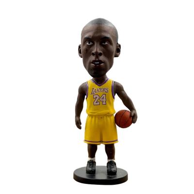 China Realistic Custom Action Figure Custom Toys Star NBA Bobblehead Basketball Player Hot Sale Kobe Bryant Resin Shake Head for sale