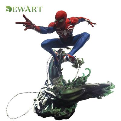 China Big Size Action Figure Realistic Collectable Doll Character Movie Figures M@rvel Superhero Spiderman Resin Sculpture for sale