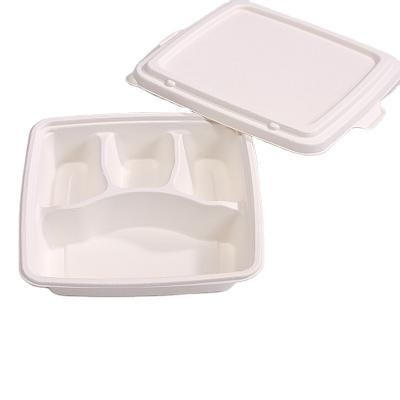 China Biodegradable Wholesale Paper Food Box With Dividers Take Out Fast Food Packaging Paper Boxes for sale