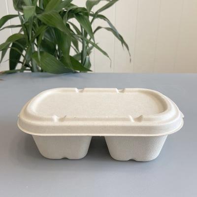 China Wholesale Disposable Biodegradable Food Containers Paper Box Food Take Out Food Packaging Bento Biodegradable Lunch Box for sale