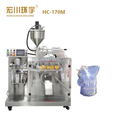 China hot sale horizontal cheap liquid sachet premade filler sauce pouch food packing machine in our factory for sale