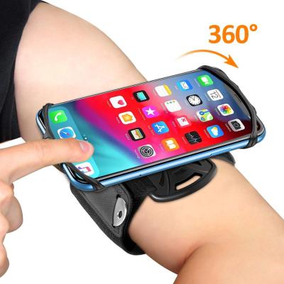 China New New Amazon Eco-friendly 360 Rotating Sports Mobile Phone Armband Running Strap With Key Holder for sale