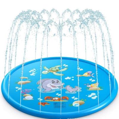 China Amazon Environmentally Friendly Inflatable PVC Splash Pad Water Spray Pad Inflatable Sprinkler Play Pool For Outdoor Kids for sale