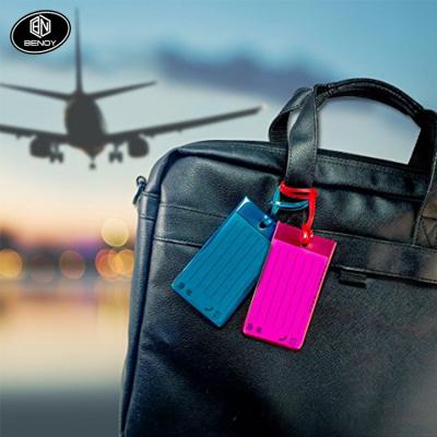 China Hot Sale Eco-friendly On Amazon Cheap Customized PVC Luggage Name Tag Suitcase ID Tag Travel Bag Tag for sale