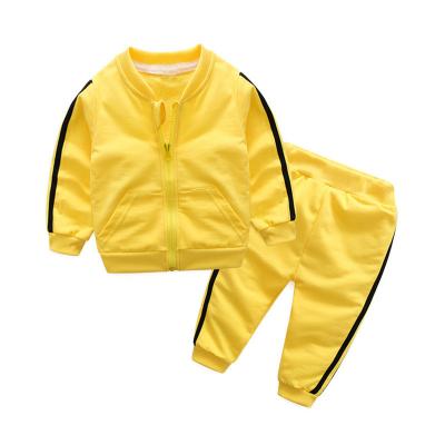 China Smart Casual High quality Custom hot style fashionable Zipper Sweatsuit  jacket clothing sets boy and girls for autumn and winter for sale