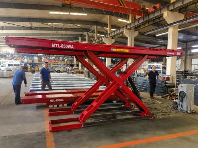 China Double Cylinder Electric Hydraulic Lift 5000 Lbs Scissor Lift Alignment Rack for sale