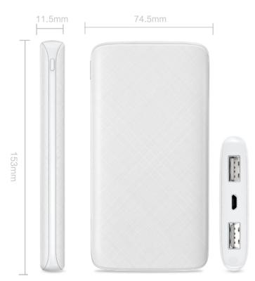 China Portable 10000mah Power Bank With Dual output for iphone 7,8,X,plus and more for sale