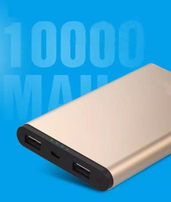 China banco externo del poder de batería 10000mAh, cargador portátil con salida dual potente del USB y entrada 2A en venta