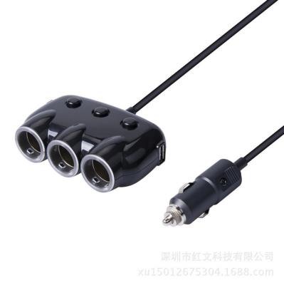 China Drahtlose Energie-Bank des Feuerzeug-Adapter-Auto-bewegliche Ladegerät-5V 3.1A 3USBs zu verkaufen