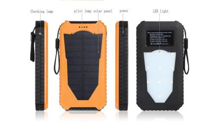 China 2 USB Port Solar Power External Battery Charger DC 5V/1A Input For IPhone 6/6s for sale