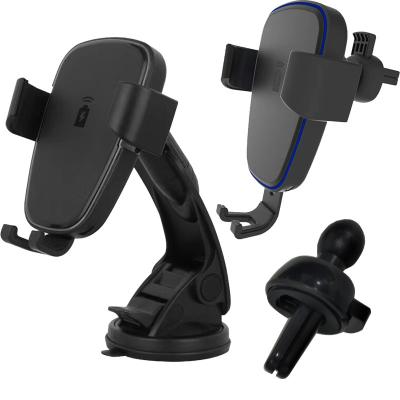 China Sucker Air Vent Chip Fast Cell Phone Car Charger 110-205 KHz With Phone Holder for sale