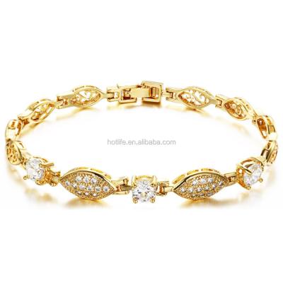 China Gold Jewelry Women Fashion Bracelet Gold Hand Chain Trendy Design for sale