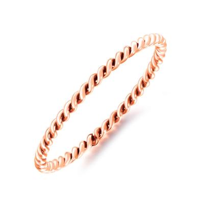 China Wholesale FASHION FASHION Gold Ring 316L Stainless Steel Braided Ring Designs Women 4 Colors For Women Men for sale