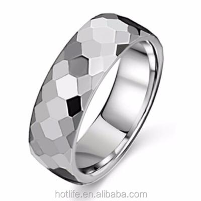 China Fashion Trendy Jewelry Hot Sellers Tungsten Faceted Ring Friendship Rings for sale