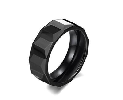 China Charming Design Casual / Sporty Black Color Latest Ceramic Rings For Couples for sale