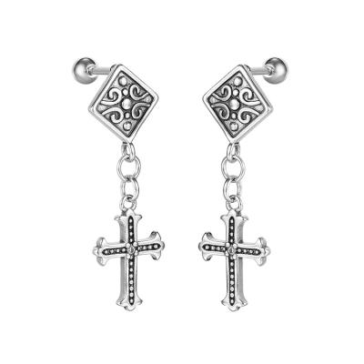 China 2020 fashion high quality lead free nickel and lead free jewelry special earring hook, new cross pendant earring for sale