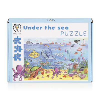 China Toy Online World Puzzle Games Custom Amazon Popular Toy Educational Print Small Cartoon Ocean for Kids for sale