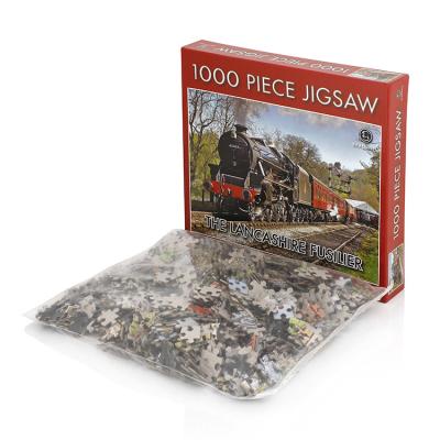 China 100% eco-friendly customs printed adult puzzles die cut on high quality IQ game paper 1000 pieces for sale