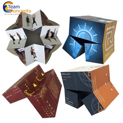 China Magnetic Promotion Gifts DIY Pictures PS/ABS Material With Customized Magic Cube Photo Folding Puzzle Magnetized With Logo for sale