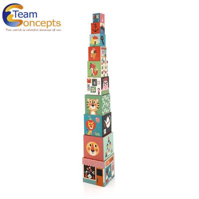 China Building Toy Wholesale Custom High Quality Children Educational Toy Paper Cardboard Building Block for sale