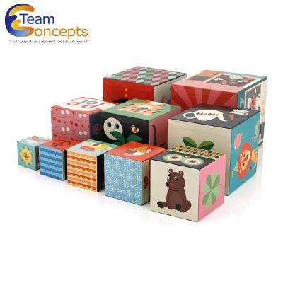 China Construction Toy Stacking Nesting Paper Building Block for CHILDREN for sale