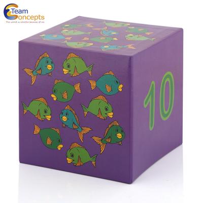 China Custom Construction Toy Best Price 10 pcs Multi Color Fun Children Educational Paper Boxes Stacking Cube for sale