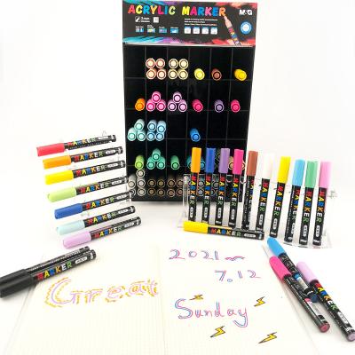 China Wholesale DIY Water Based Permanent 12 Color Art Acrylic Paint Marker Pens Set APL976D9 for sale