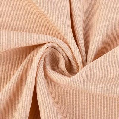 China Wholesale stretch fabric textile raw material 1x1 rib fabric polyester spandex knit fabric for dress sweater clothing for sale