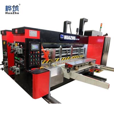 China automatic food corrugated cardboard flexo printing die cutting machine/multi color flexo printing machine for carton box for sale