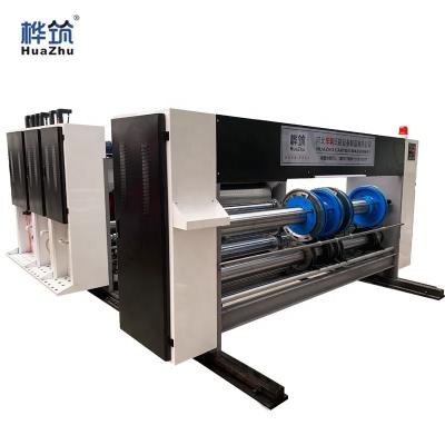 China Corrugated Cardboard Forming Machine Semi - Automatic Chain Feeding 3 Color Printing Slotting Die Cutting Machine for sale