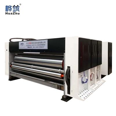 China Hotels Hebei Medium Speed ​​Semi Automatic Rotary Slotter Die Cutter Three Color Printer Machine For Corrugated Box for sale