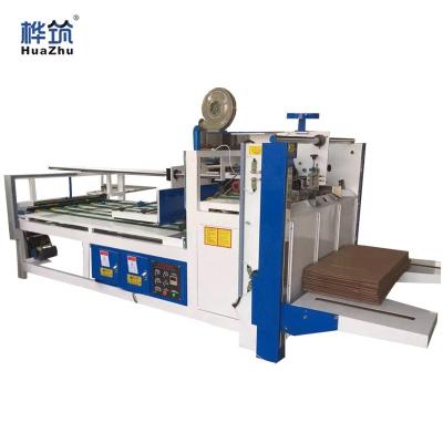 China 2020 hot sale semi automatic food folder gluer flexo printer machine for cardboard corrugated box making for sale