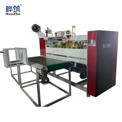 China Huazhu One Piece Semi Automatic Food Stitching Stapler Making Corrugated Box Machine for sale