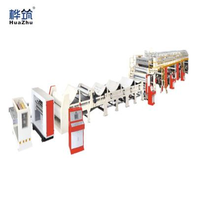 China Food cartons packaging machine and cutter machine single facer automatic coil sheet3 5 layers rack for sale